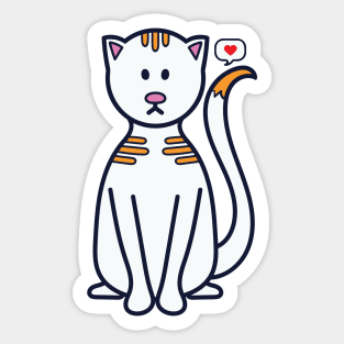 I Love My Cat Sticker